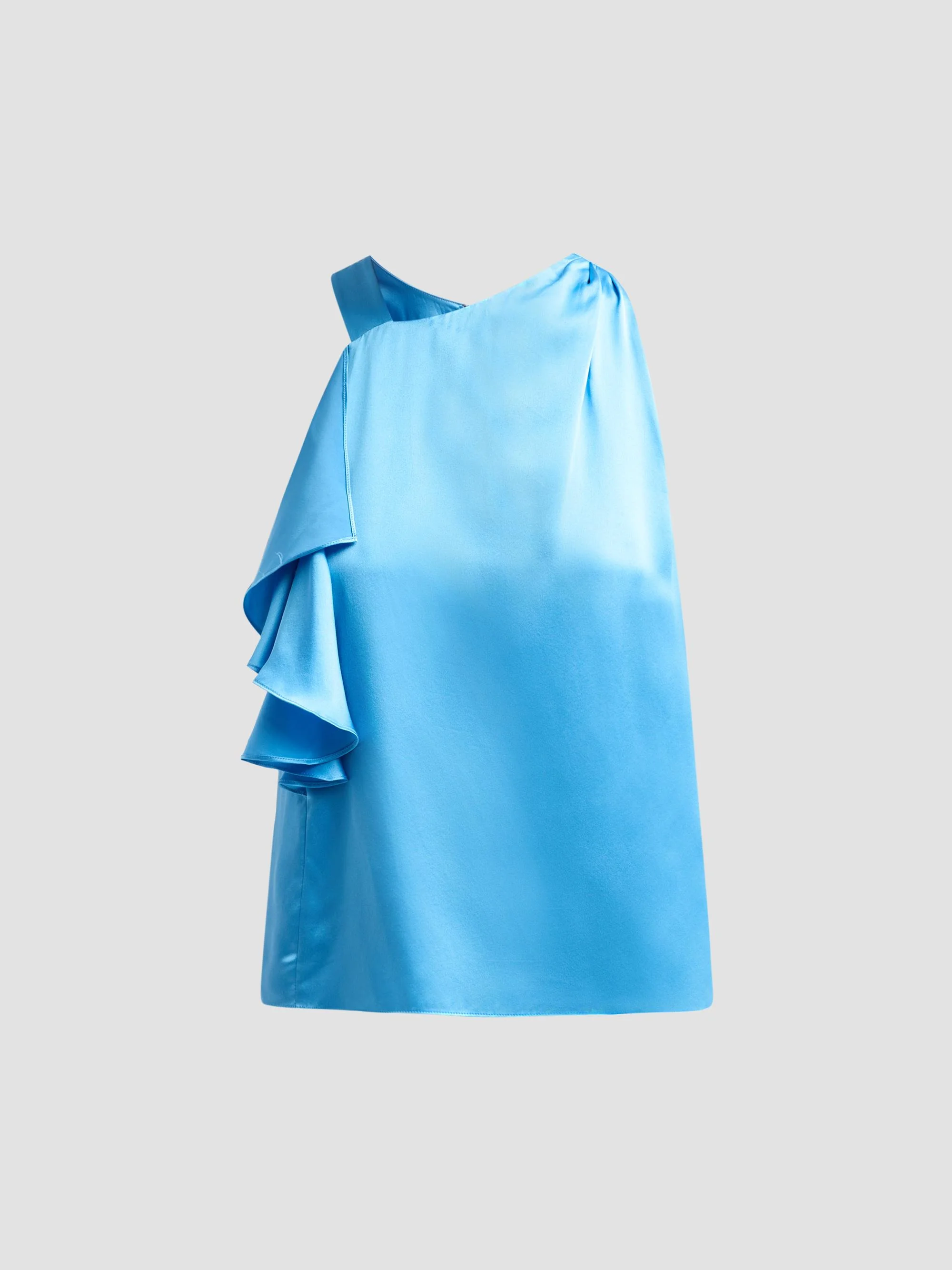 Women's Danielle Draped Satin Blouse - Oasis - 1