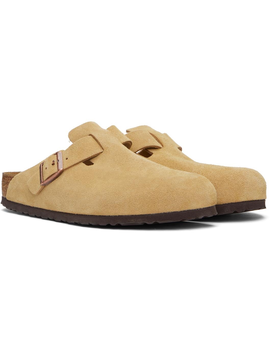 Beige Regular Boston Slip-on Loafers - 4