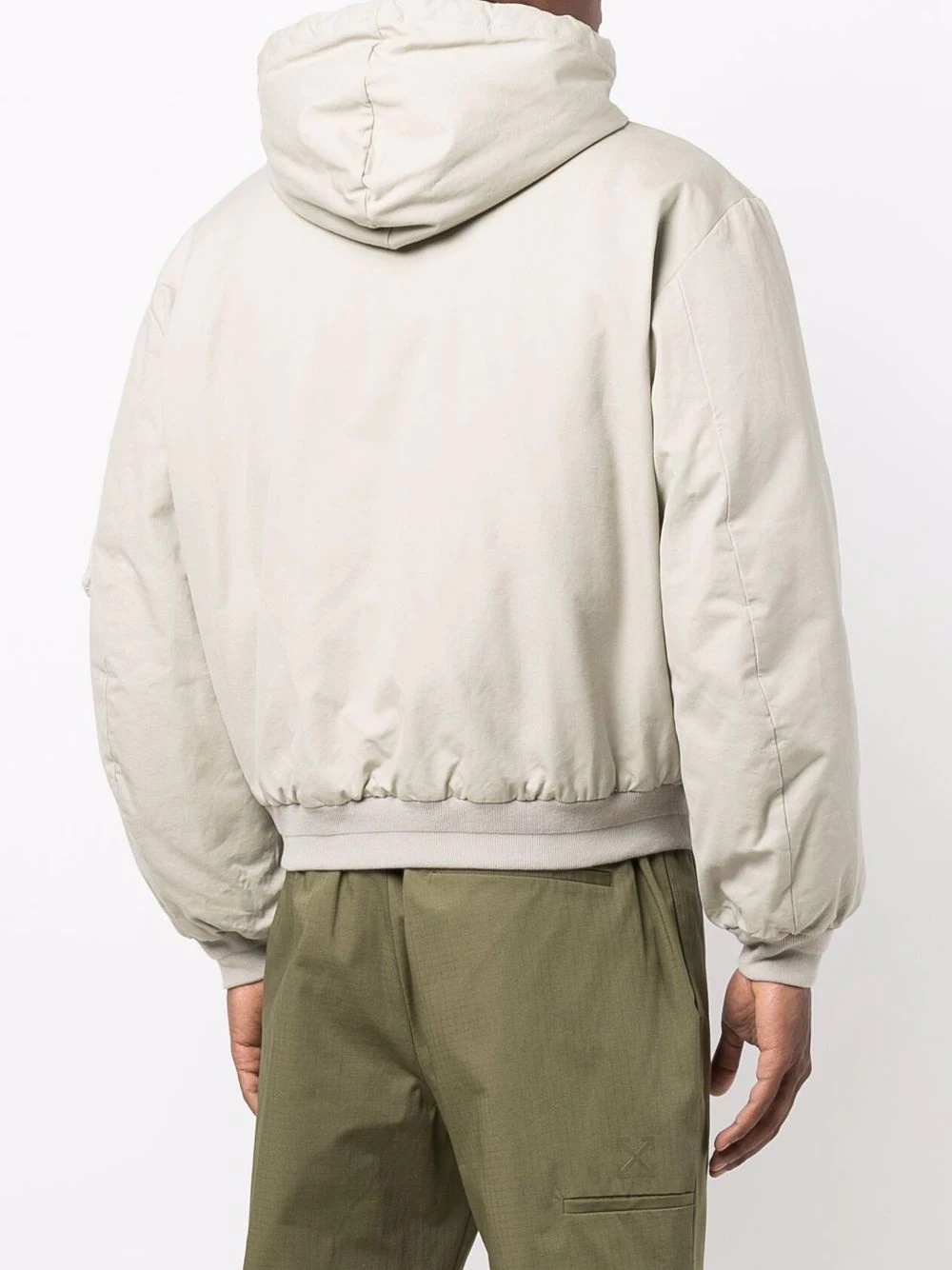 detachable-hood zipped jacket - 4