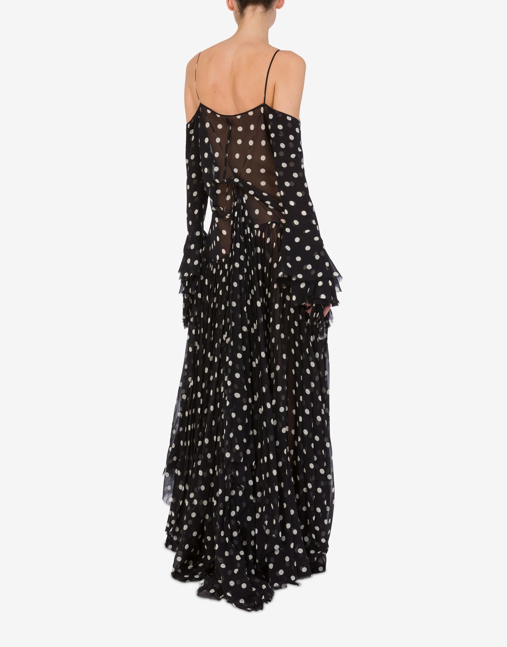 SILK GEORGETTE DRESS POLKA DOTS - 2