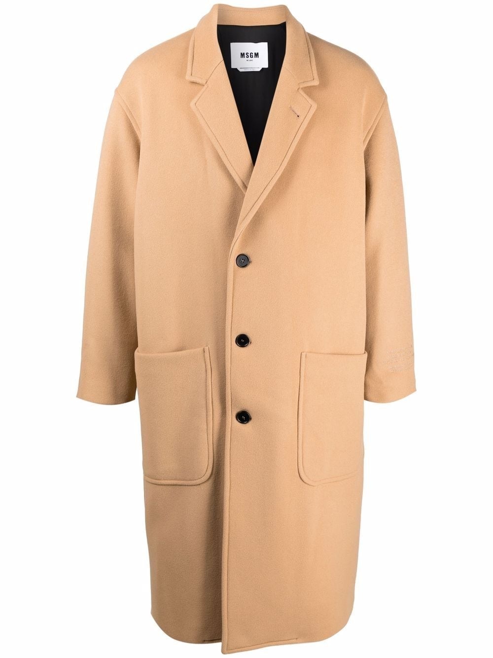 single-breasted midi coat - 1