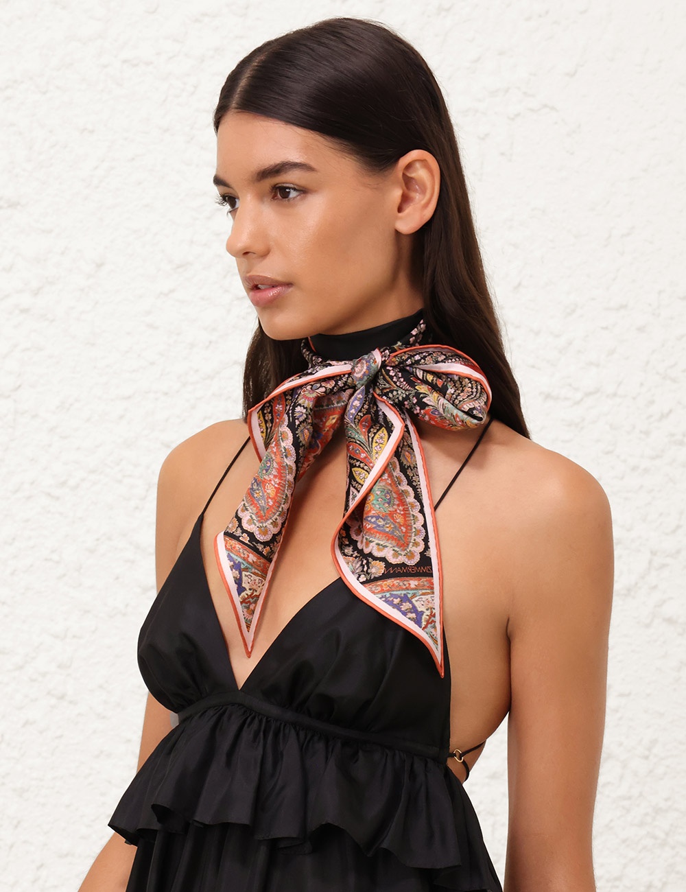 PRINTED SILK NECK SCARF - 2