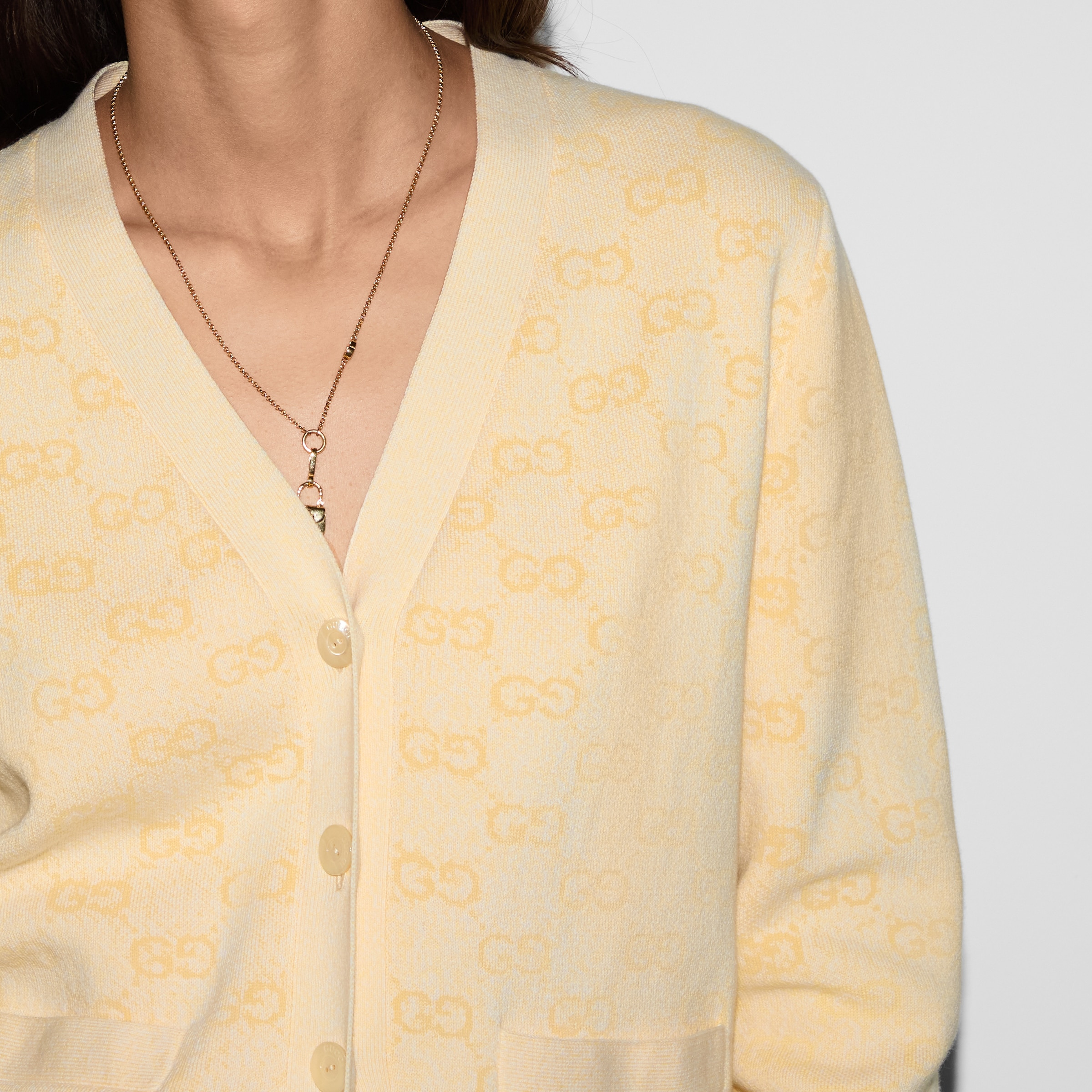 Fine cotton GG jacquard cardigan - 5