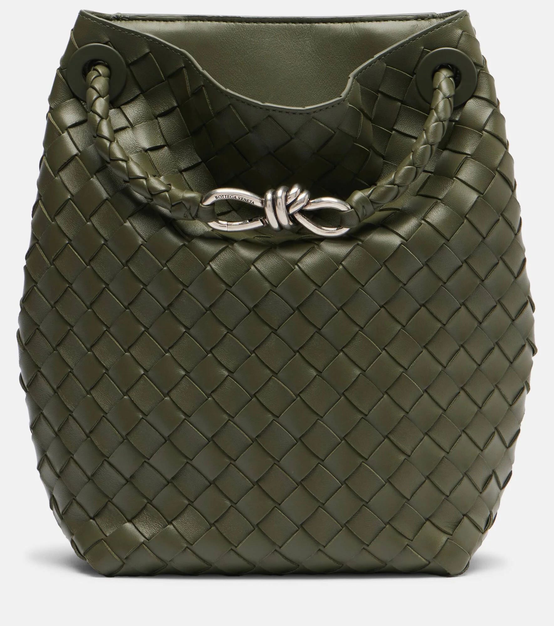 Andiamo Intrecciato Small leather bucket bag - 1