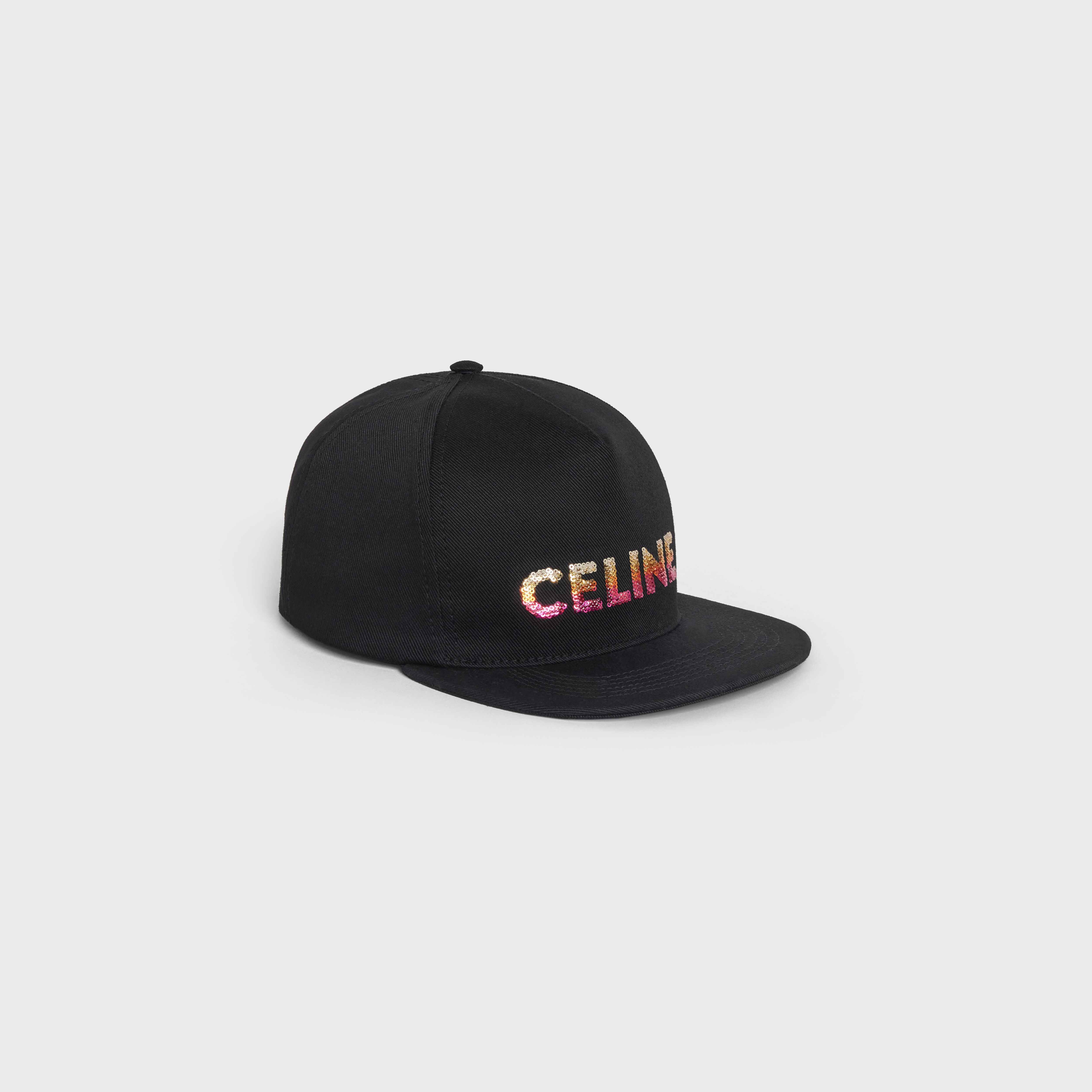 CELINE CELINE EMBROIDERED CAP IN COTTON