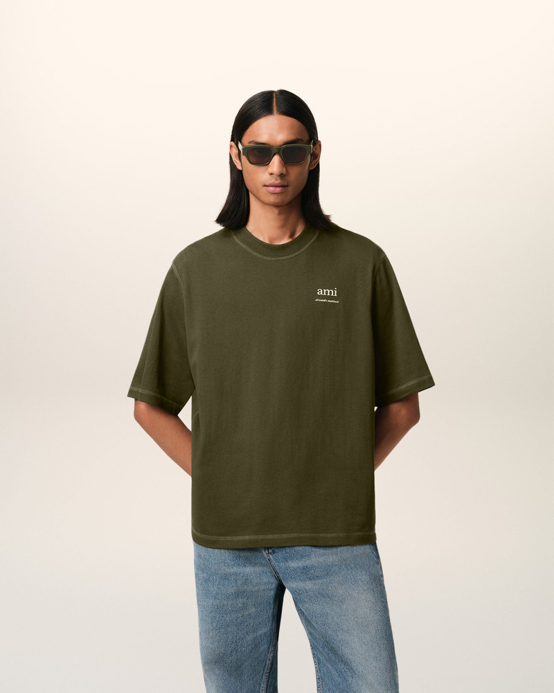AMI Paris GREEN COTTON T-SHIRT outlook