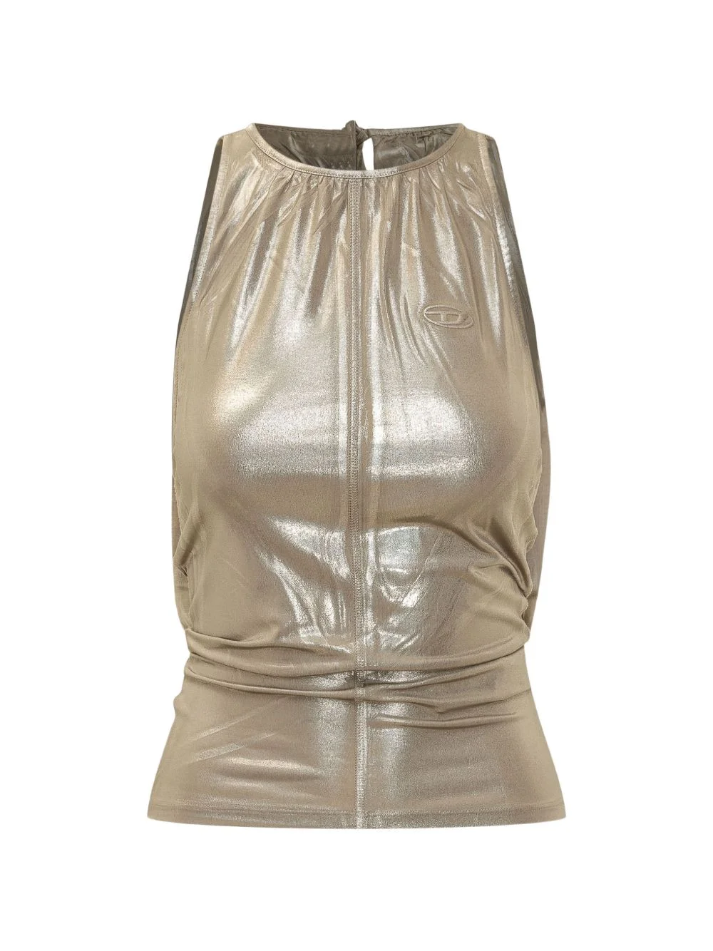 Dyvyny metallic-effect ruched top - 1