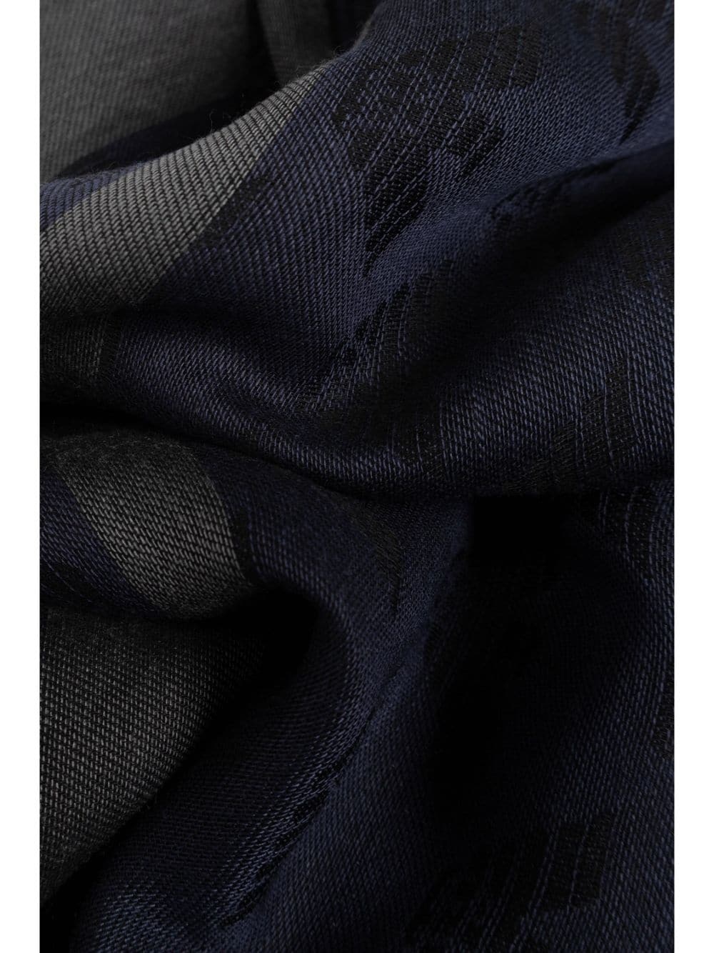 logo-jacquard striped scarf - 3