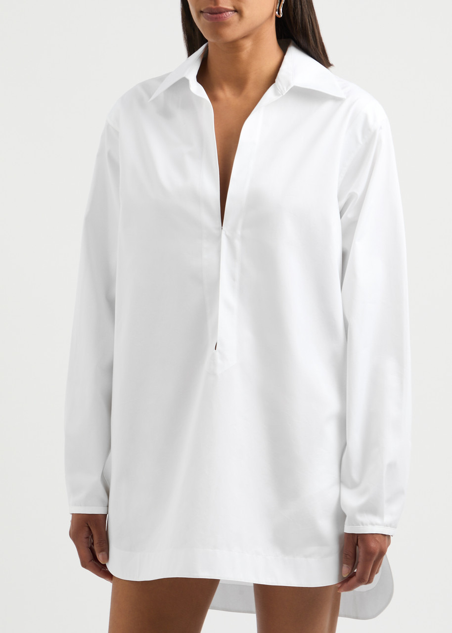 Alaïa Cotton-poplin Mini Tunic Dress - 2