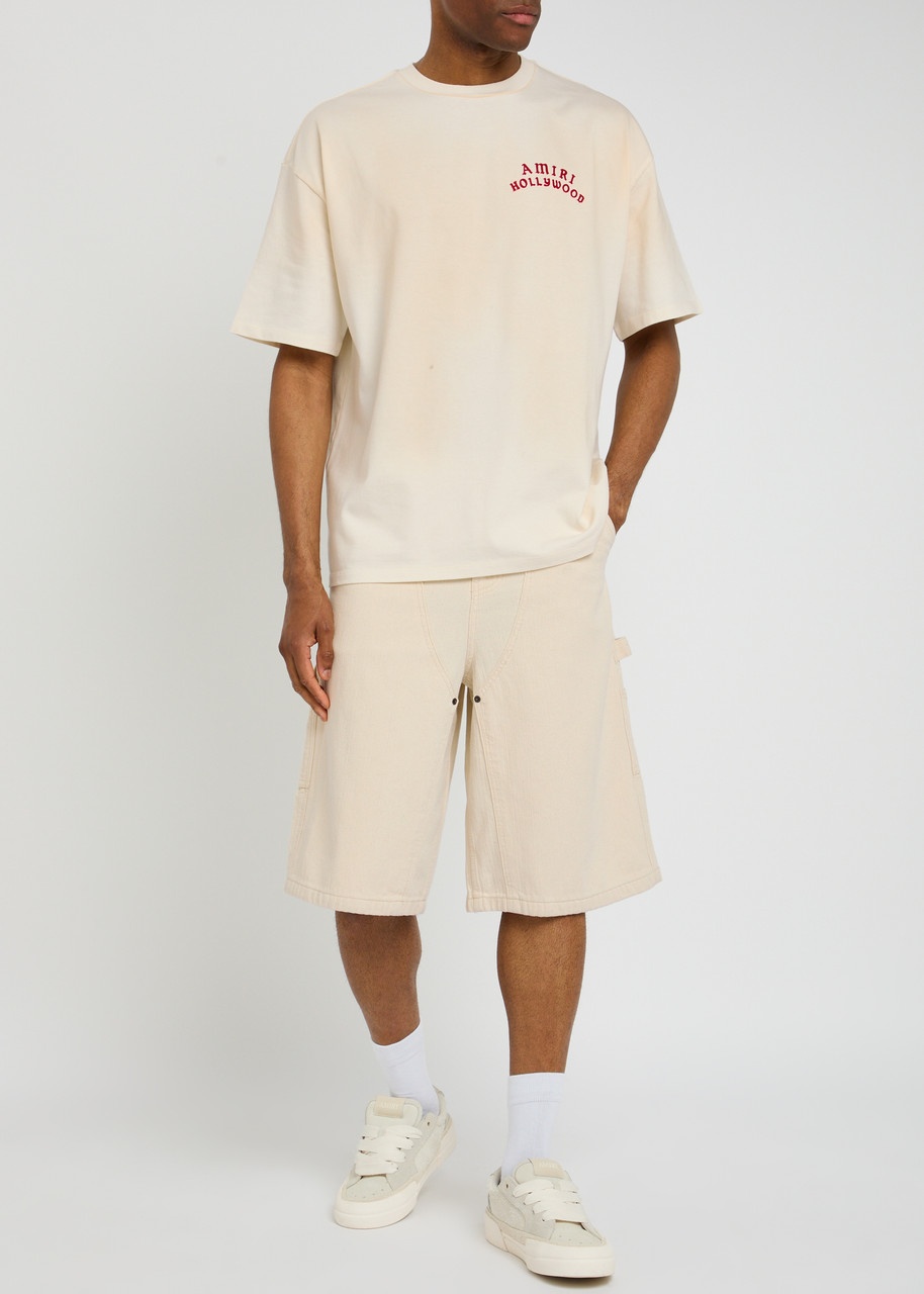 Amiri Hollywood Logo-appliquéd Cotton T-shirt - 4