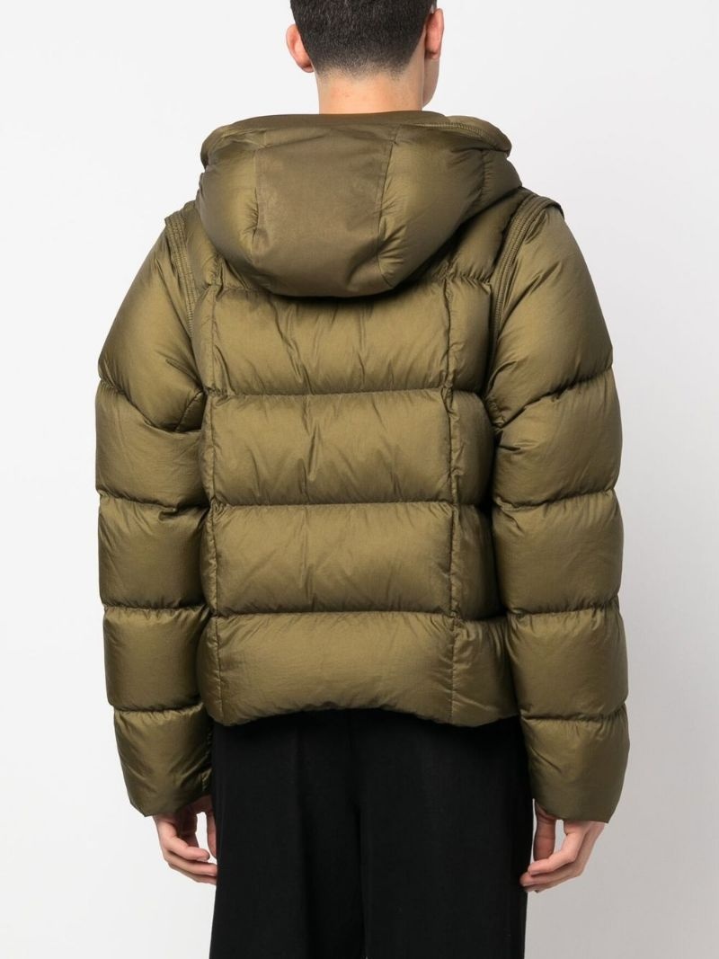 zip-up padded down jacket - 4
