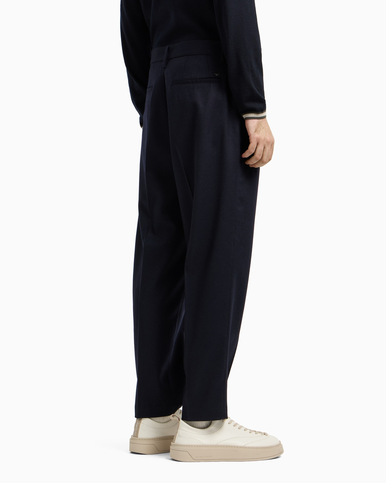 VIRGIN-WOOL STRETCH-TWILL TROUSERS - 3