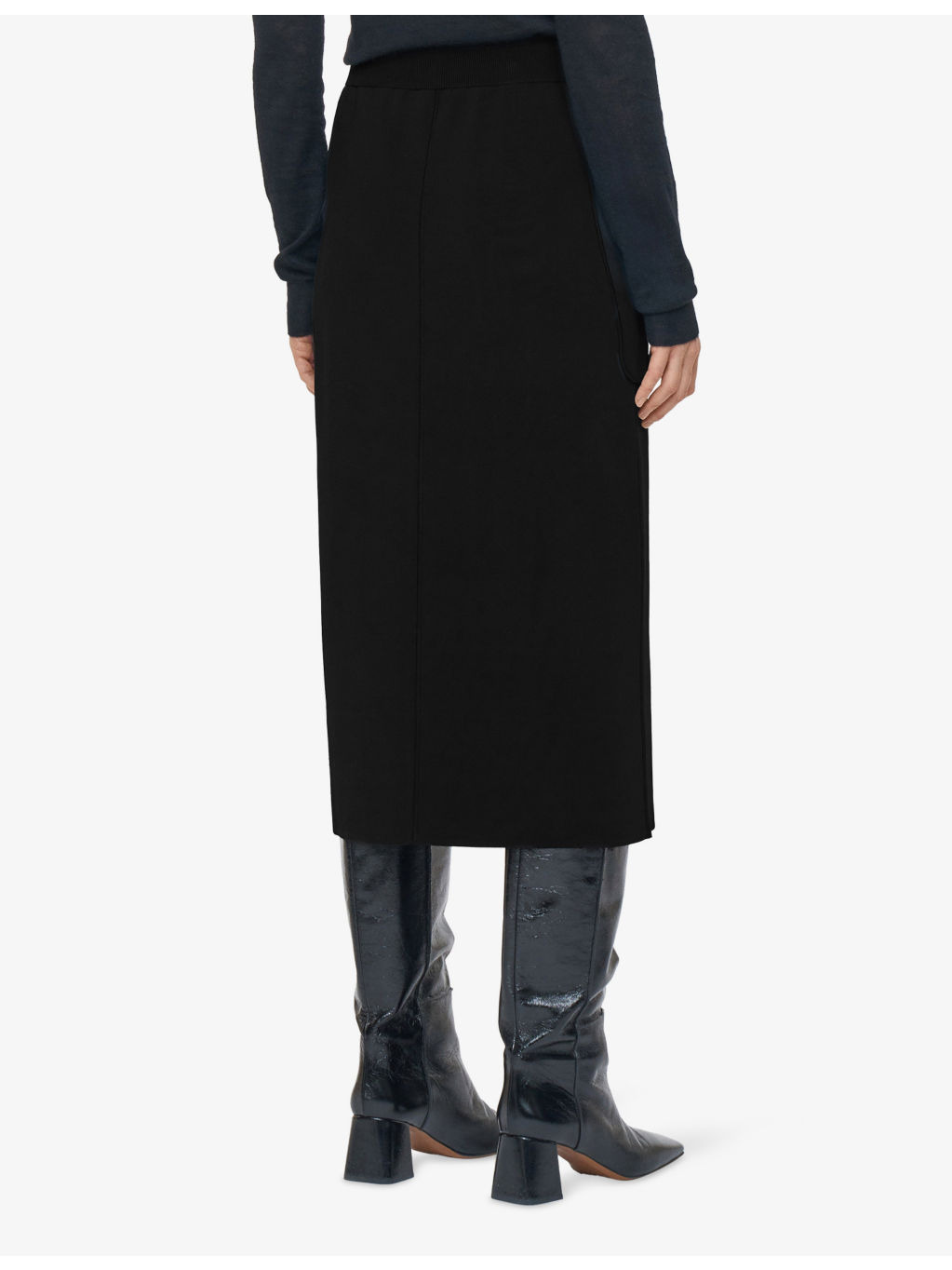 Milano Patch-Pocket Stretch-Knitted Skirt - 3