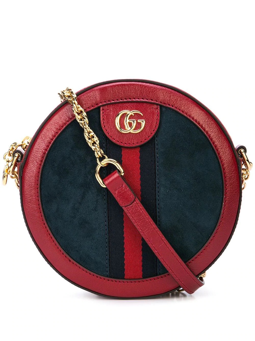 Ophidia mini round shoulder bag - 1