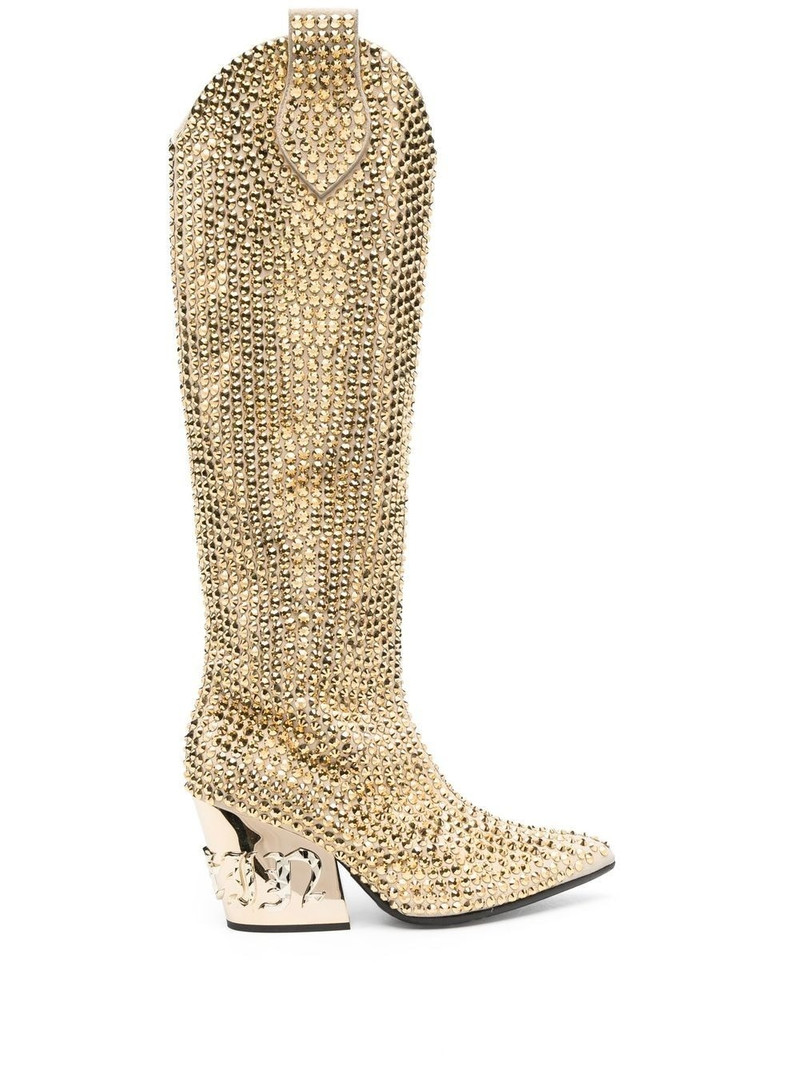 Strass CowBoy calf-length boots 1