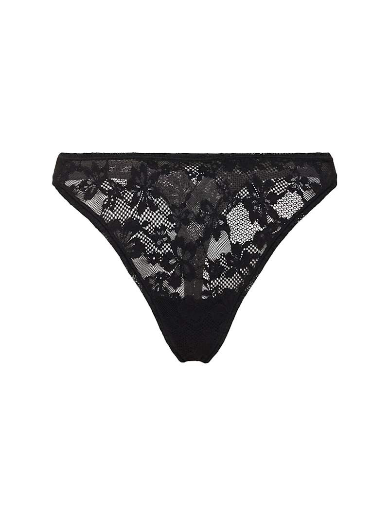Le Stretch lace high rise thong - 1