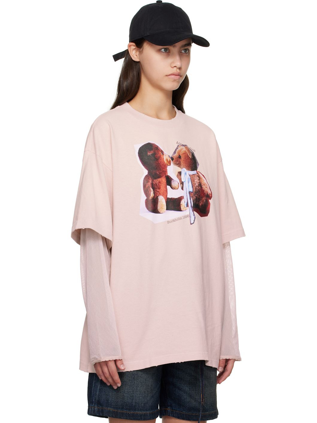 Pink Layered Print T-shirt - 2