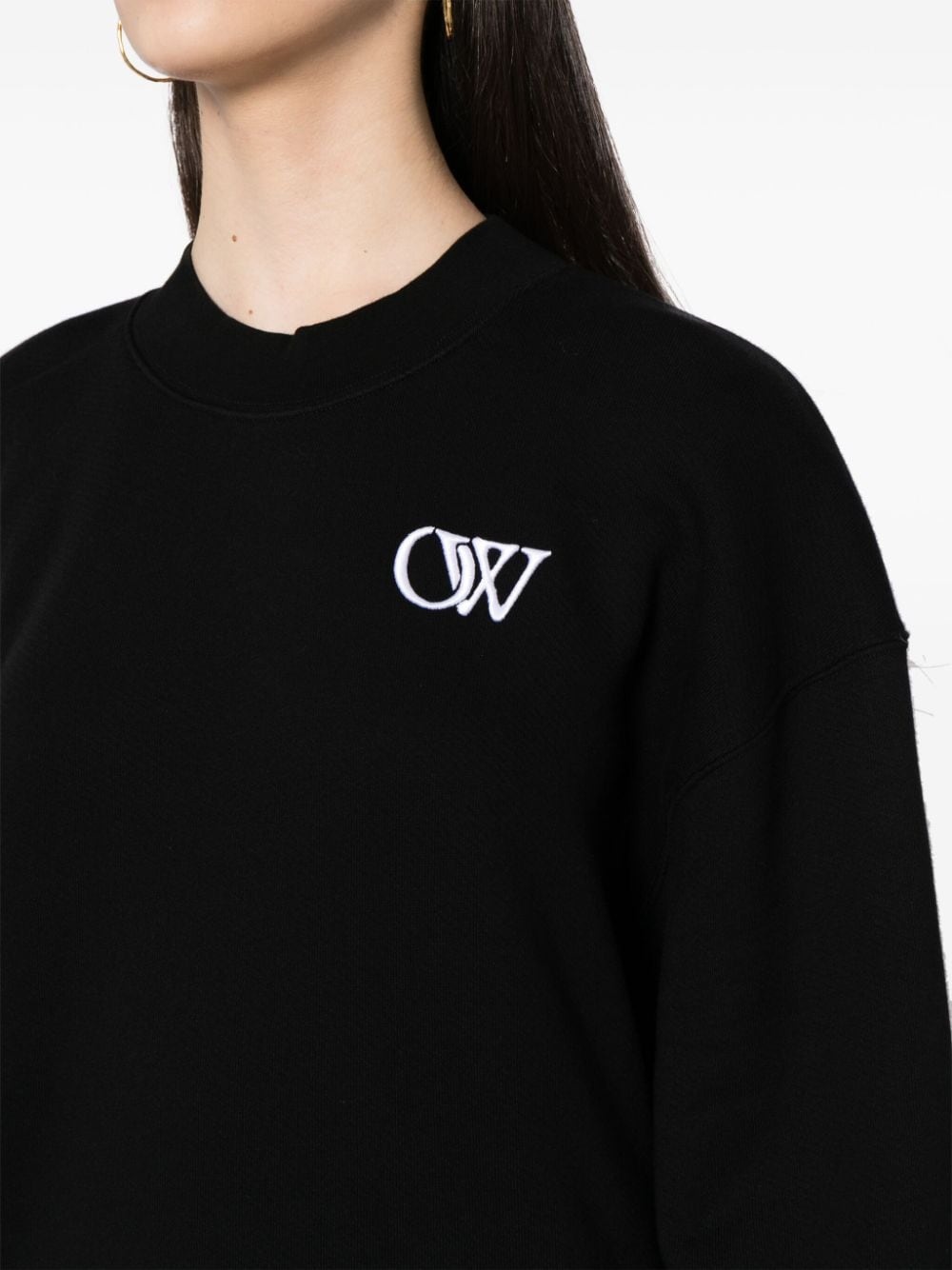 initial-appliquÃ© sweatshirt - 5