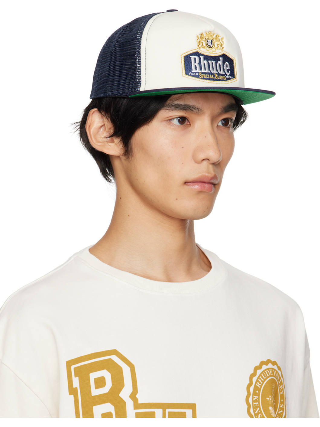 Navy Embroidered 'Special Blend' Trucker Cap - 2