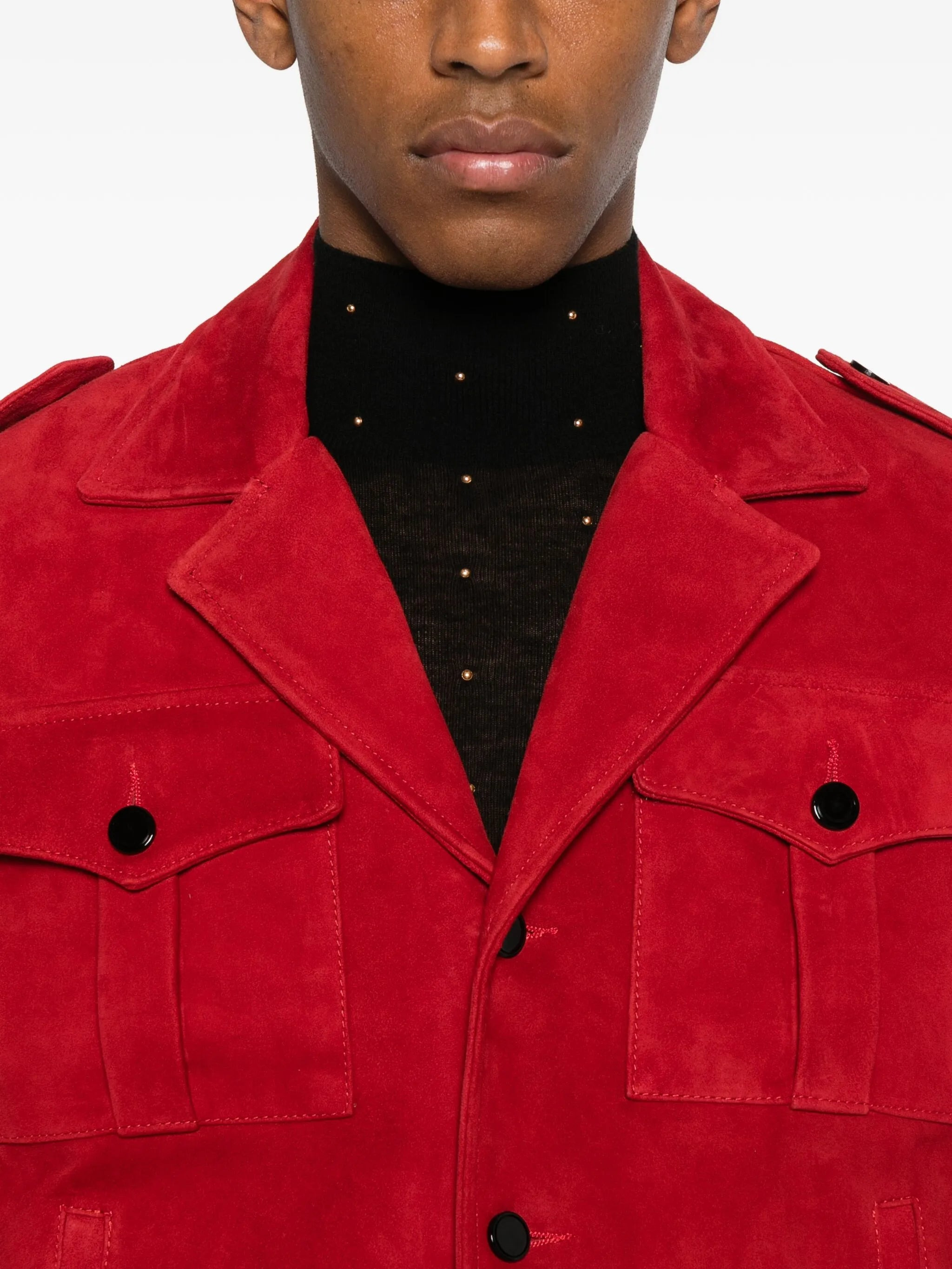 Ernest W. Baker Flap-pocket Suede Jacket - 3