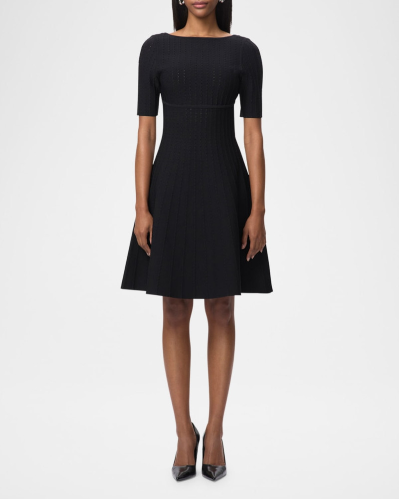 HERVE LEGER The Donna Pointelle-Knit Dress outlook