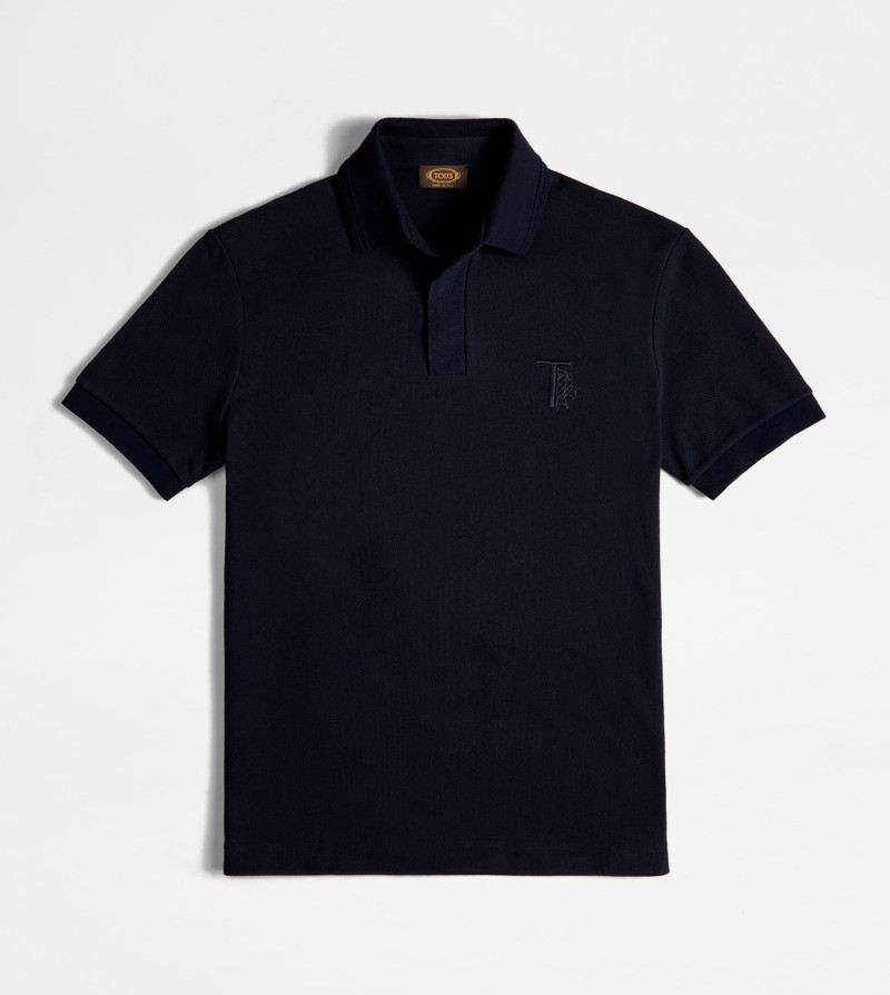POLO SHIRT IN PIQUET - BLUE 1