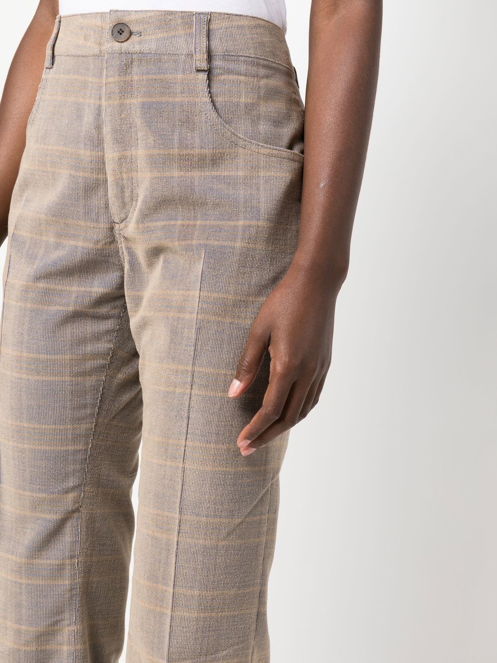high-waisted flared pants - 5
