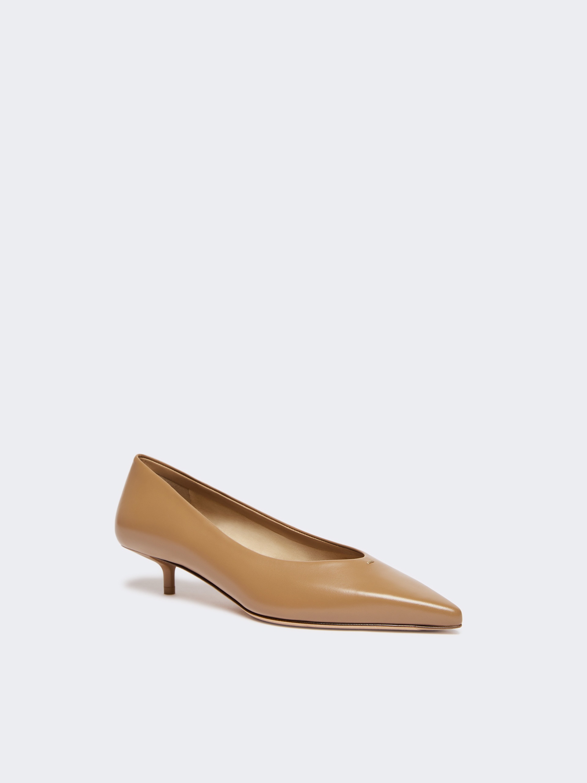 KITTENPUMP Kitten-heel leather court shoes - 2