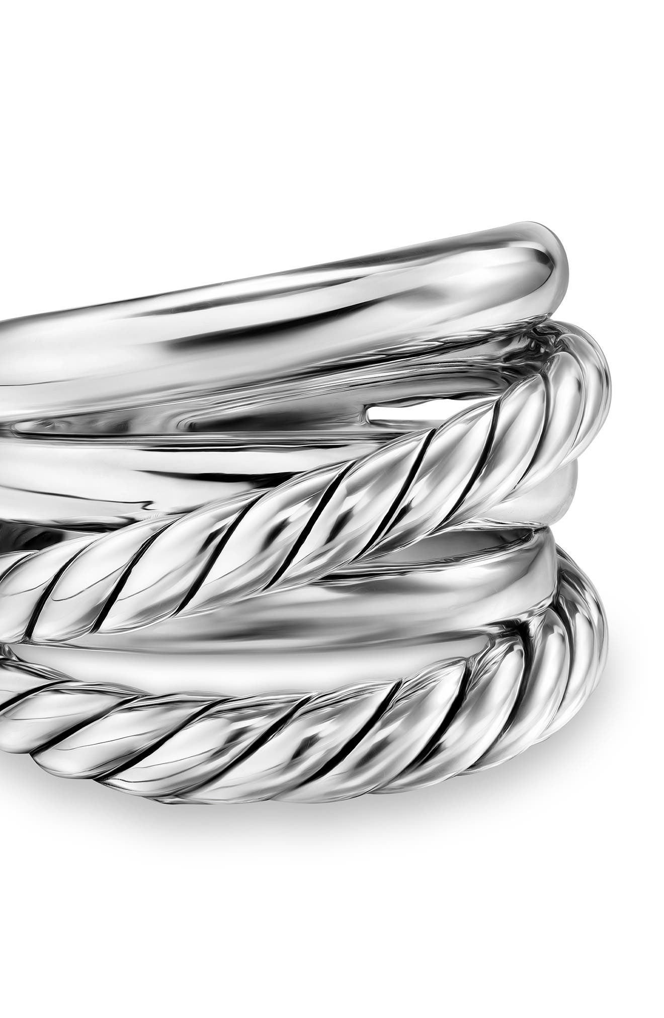 David Yurman Crossover Five Row Ring in Sterling Silver, 17.5mm at Nordstrom - 4