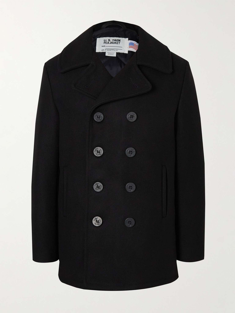 Melton Wool-Blend Peacoat - 1