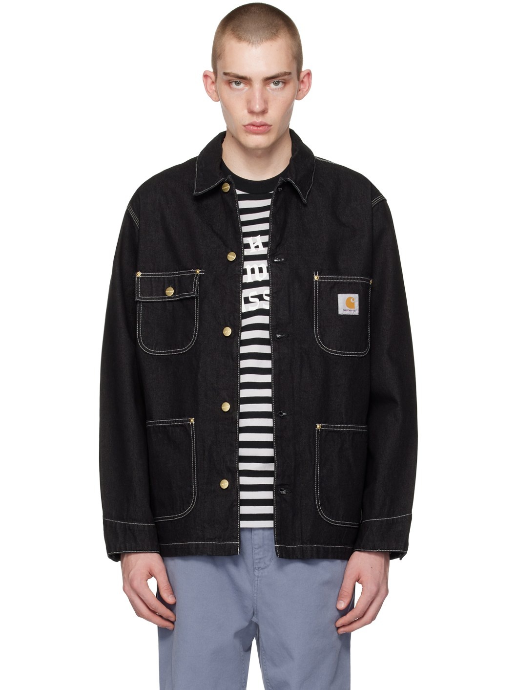 Black OG Chore Denim Jacket - 1