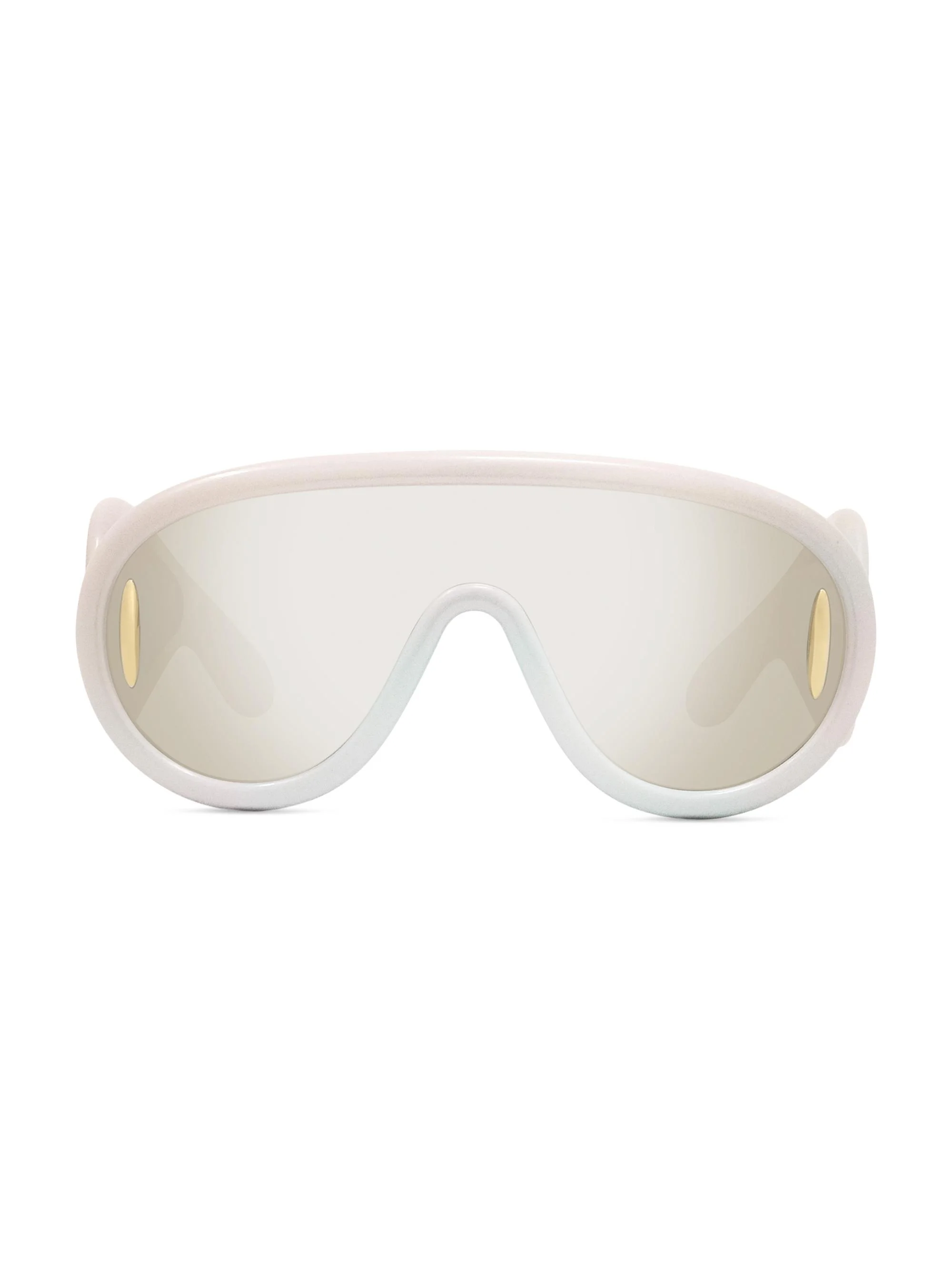 Men's x Paula's Ibiza Mask Sunglasses - White Grey Mirror - 1