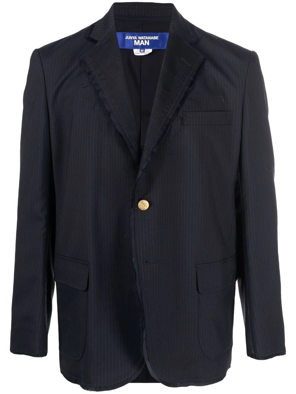 pinstriped wool-blend blazer - 1