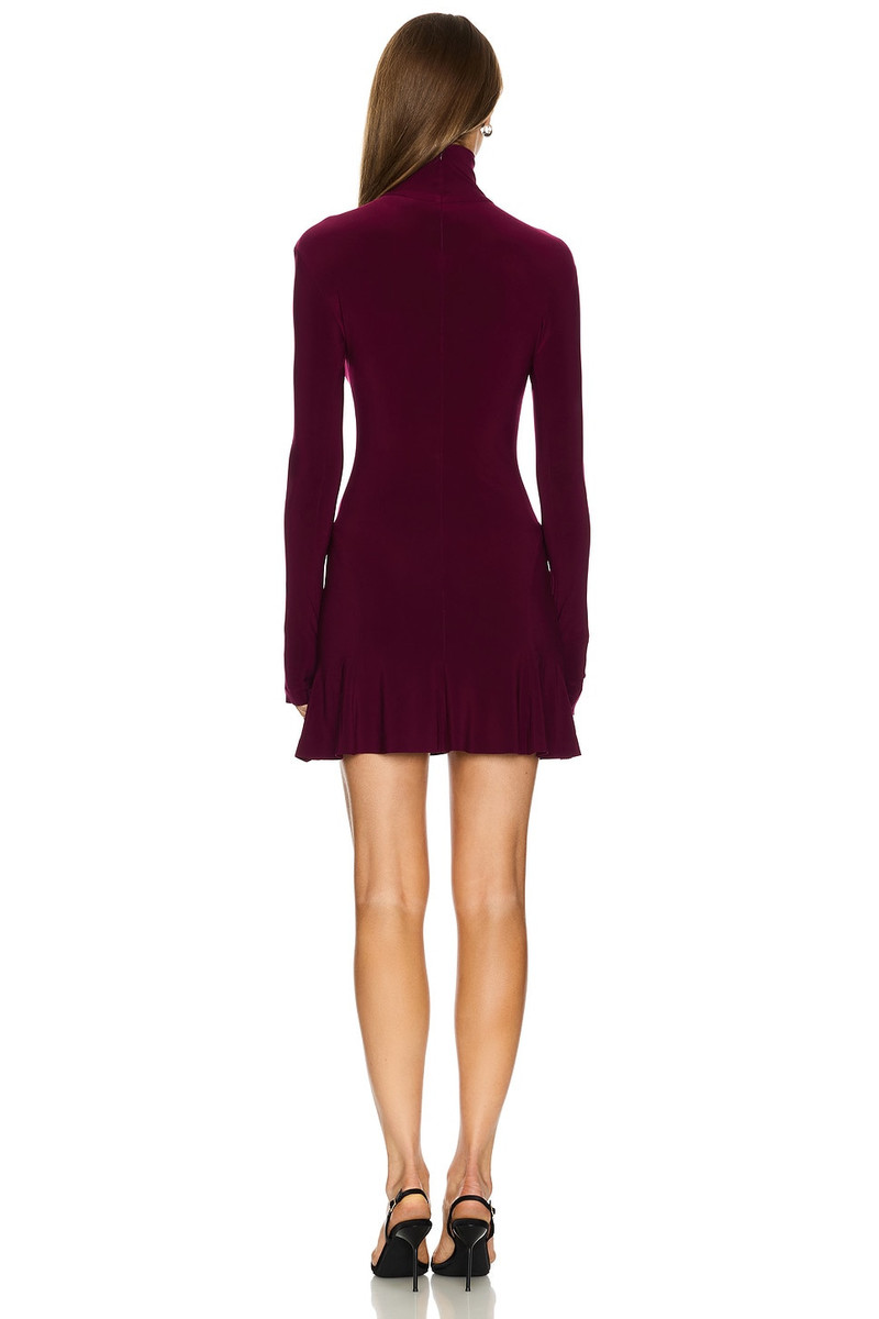 NORMA KAMALI x REVOLVE Long Sleeve Turtleneck Fishtail Mini Dress outlook