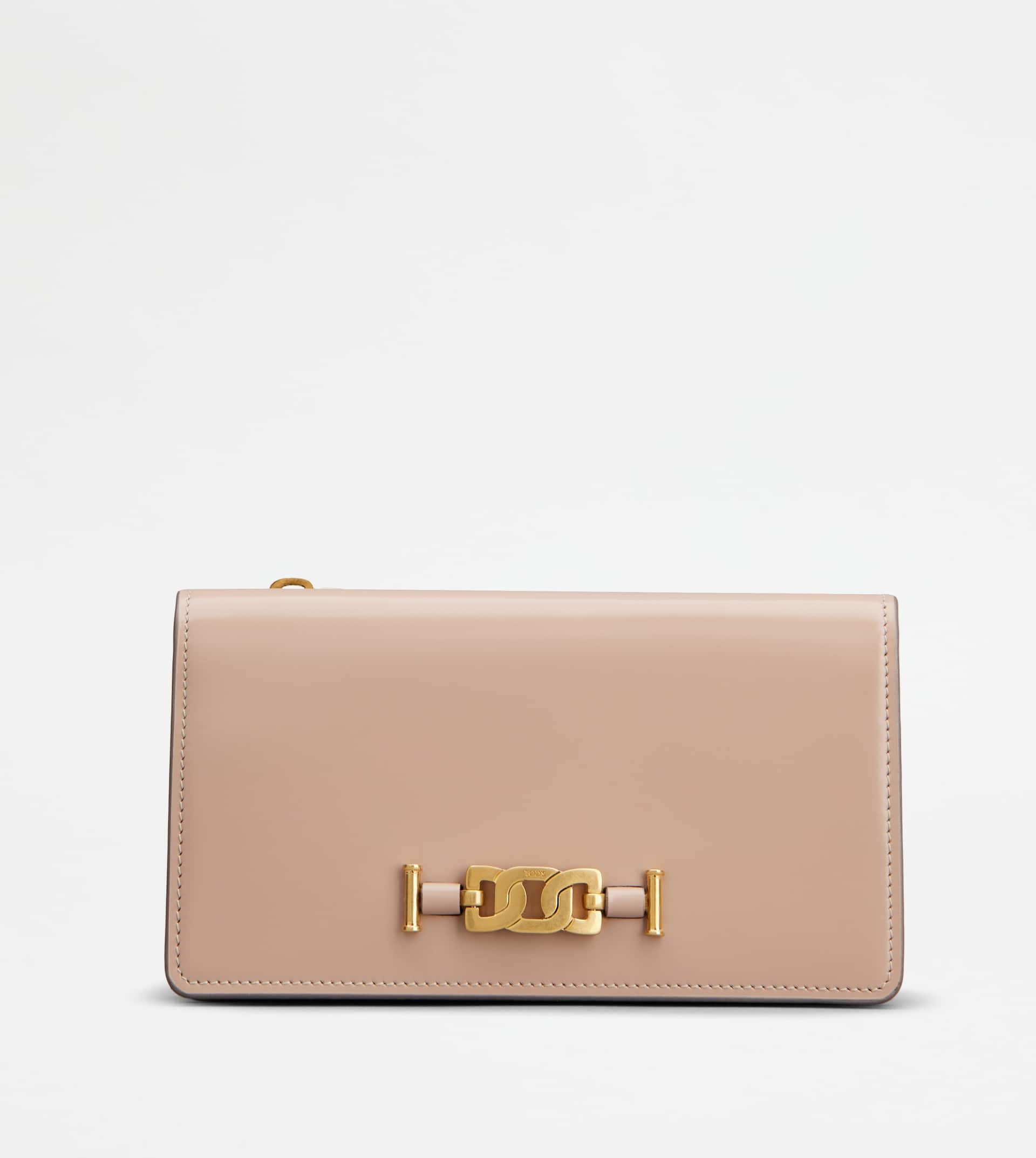 KATE PHONE HOLDER SHOULDER BAG IN LEATHER - PINK - 1