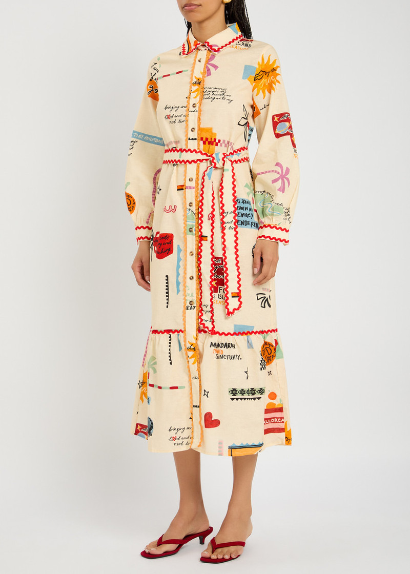 Never Fully Dressed Never Fully Dressed Poema Cotton-blend Maxi Shirt Dress outlook