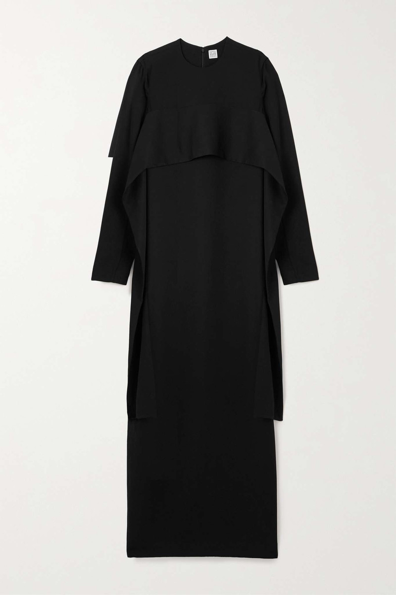 TOTEME Draped cady maxi dress - 241WRD995FB0020001 | REVERSIBLE