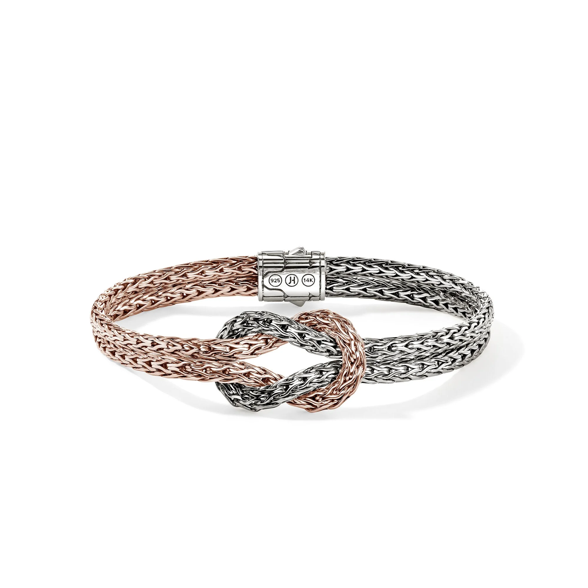 Love Knot Bracelet, Rose Gold, Sterling Silver, 7MM - 1