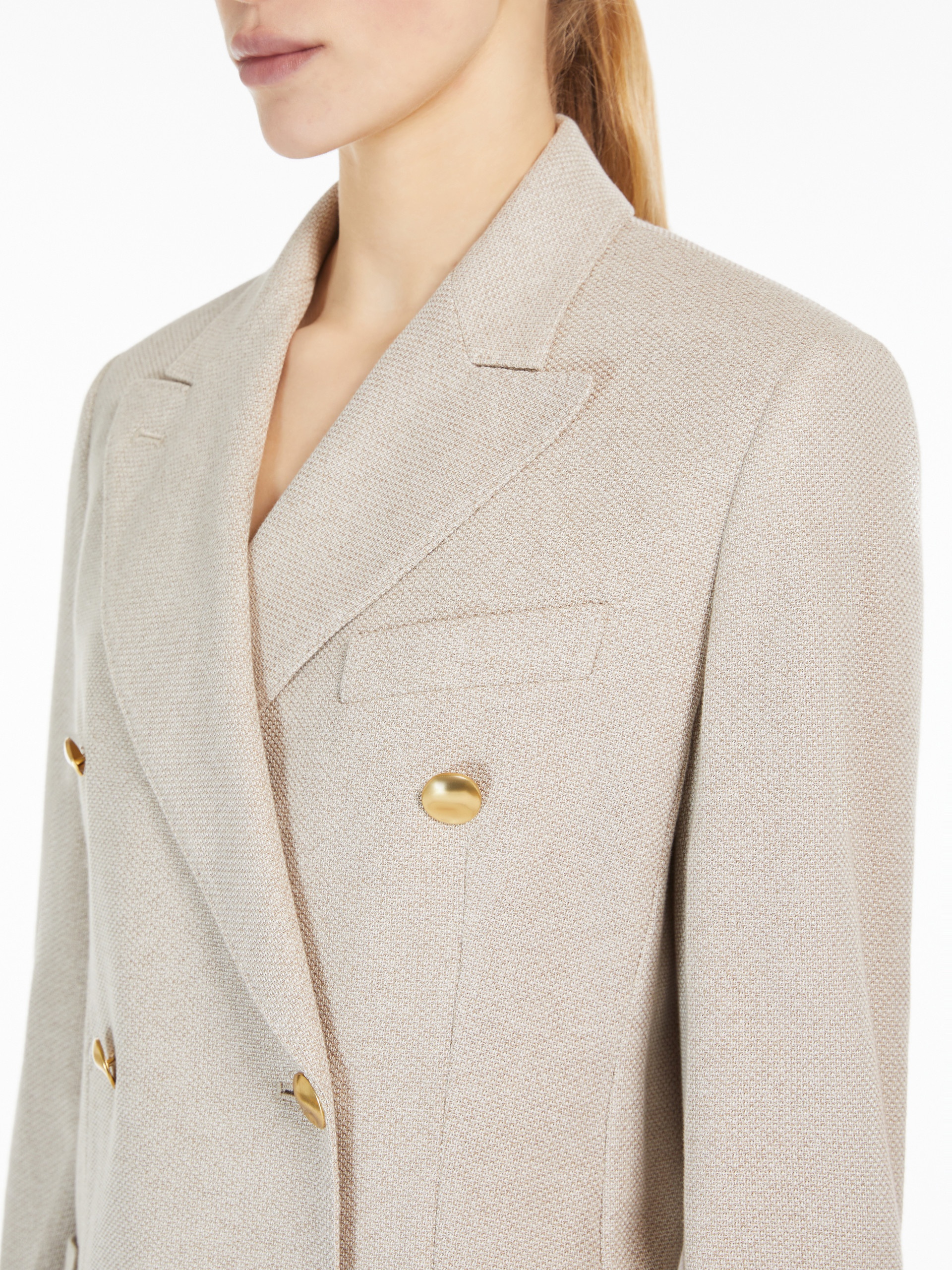 VANADIO Double-breasted jersey blazer - 5