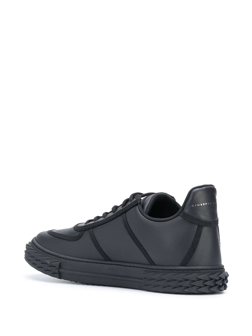 low top ridged sole sneakers - 3