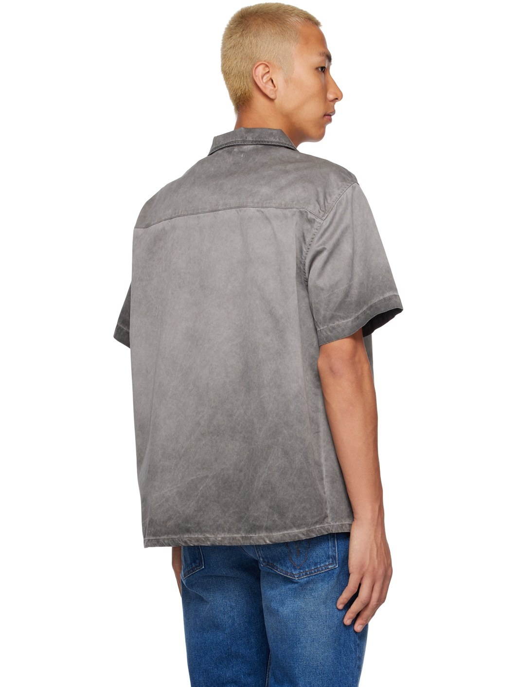 Gray Camp Collar Shirt - 3