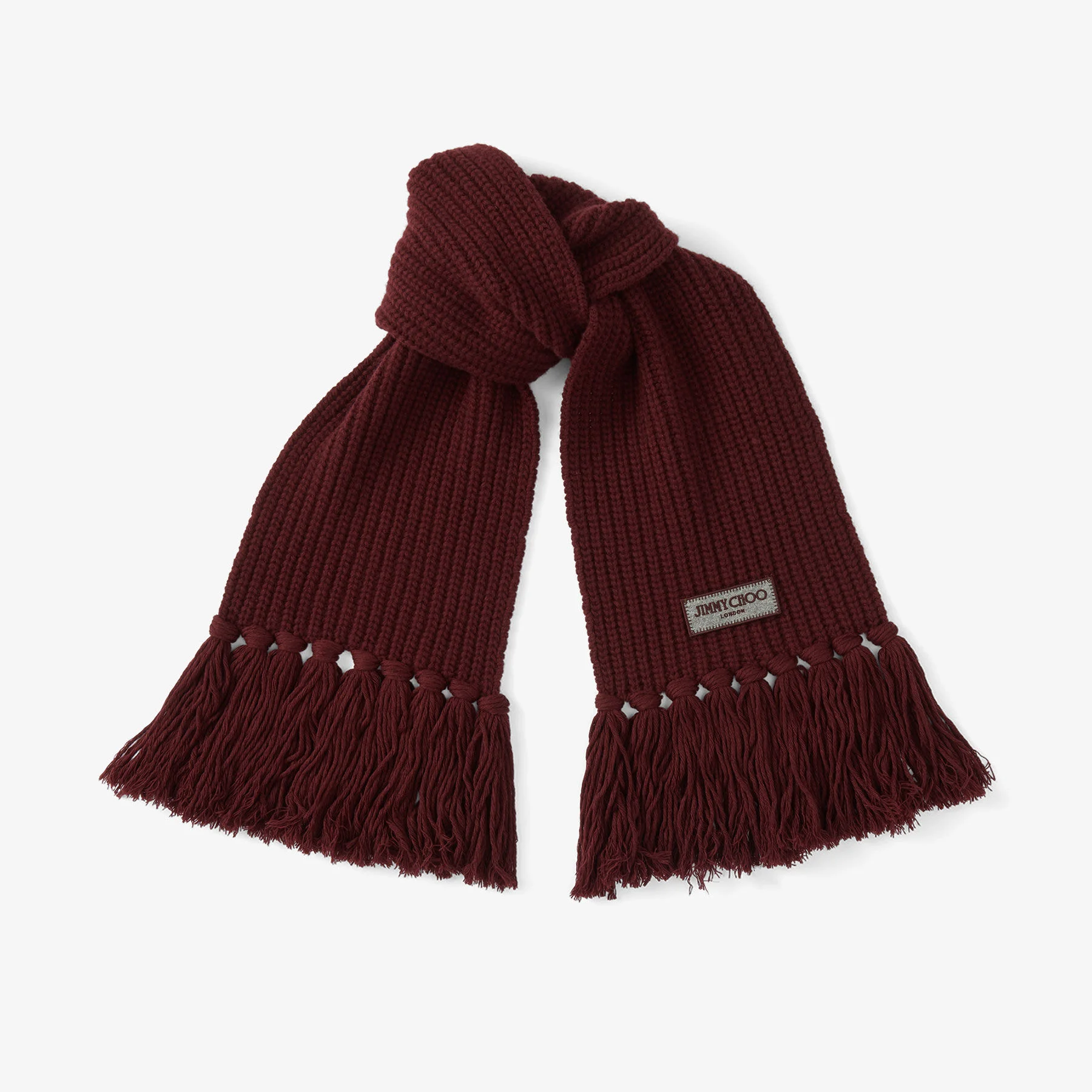 Aylin Deep Merlot Wool Scarf - 1