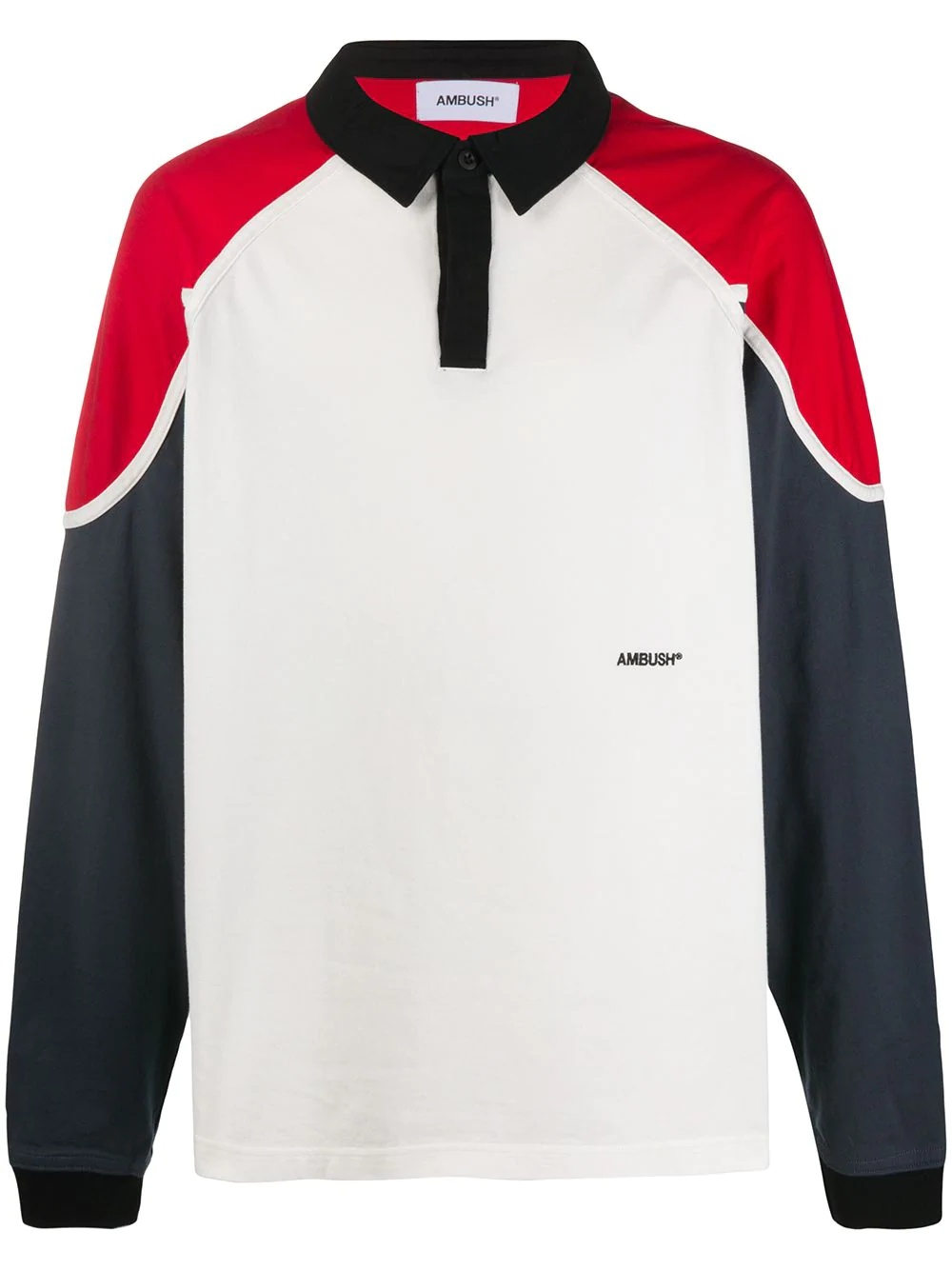 panelled polo shirt - 1