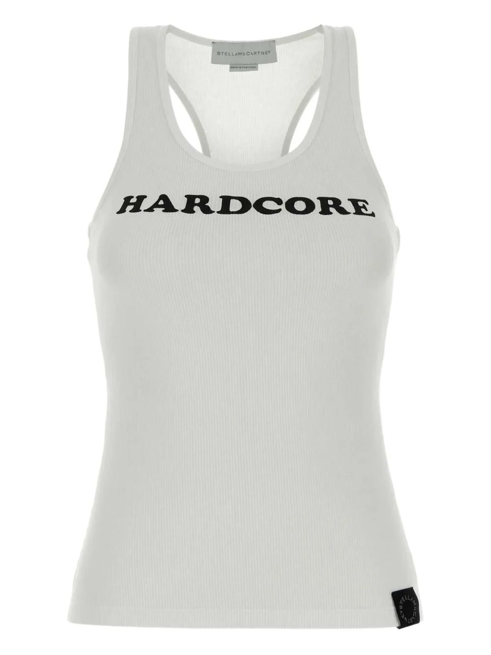 Hardcore Slogan Cotton Tank Top - 1