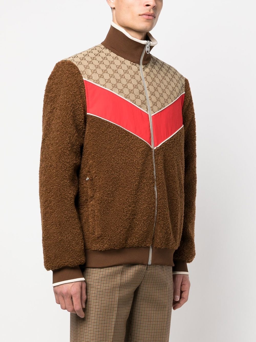 GG monogram-pattern zip-up jacket - 3