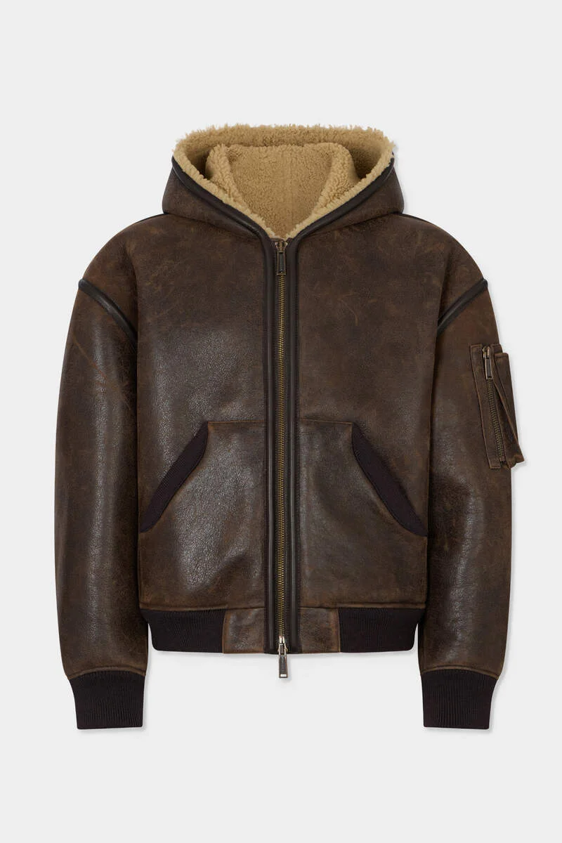SHEARLING 80'S BOMBER JACKET - 1
