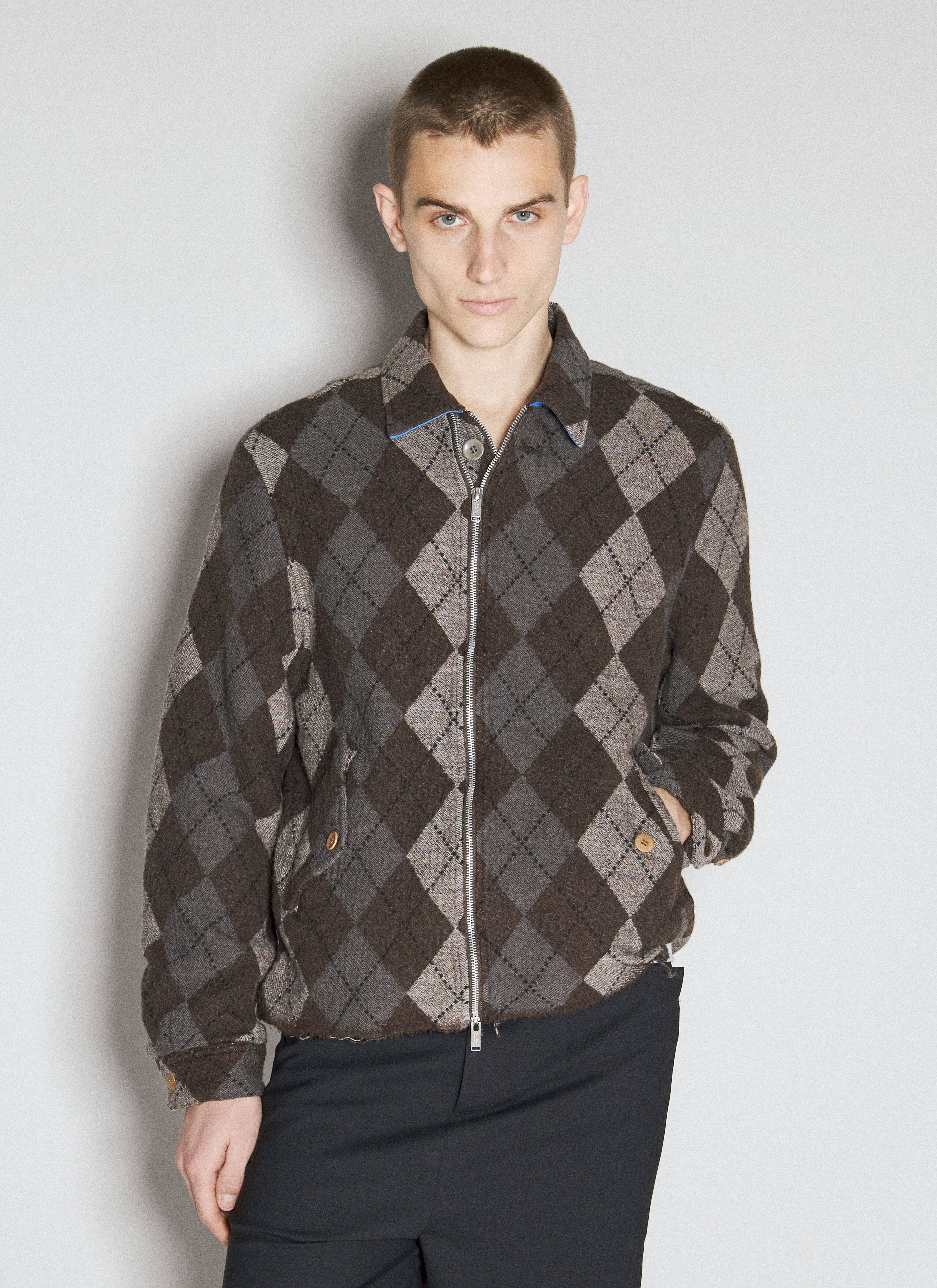 Argyle Wool Jacket - 1