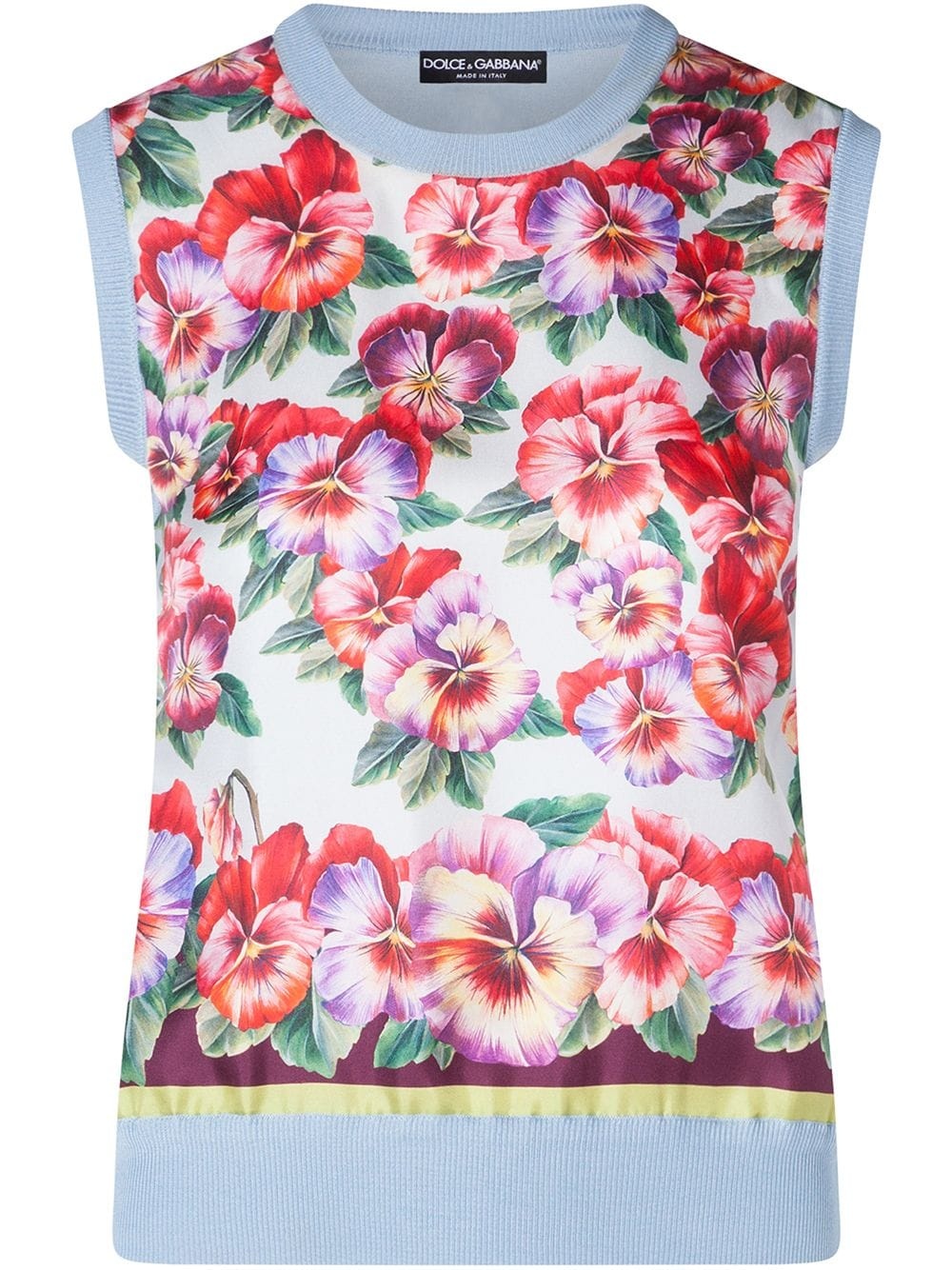 sleeveless floral tank top - 1