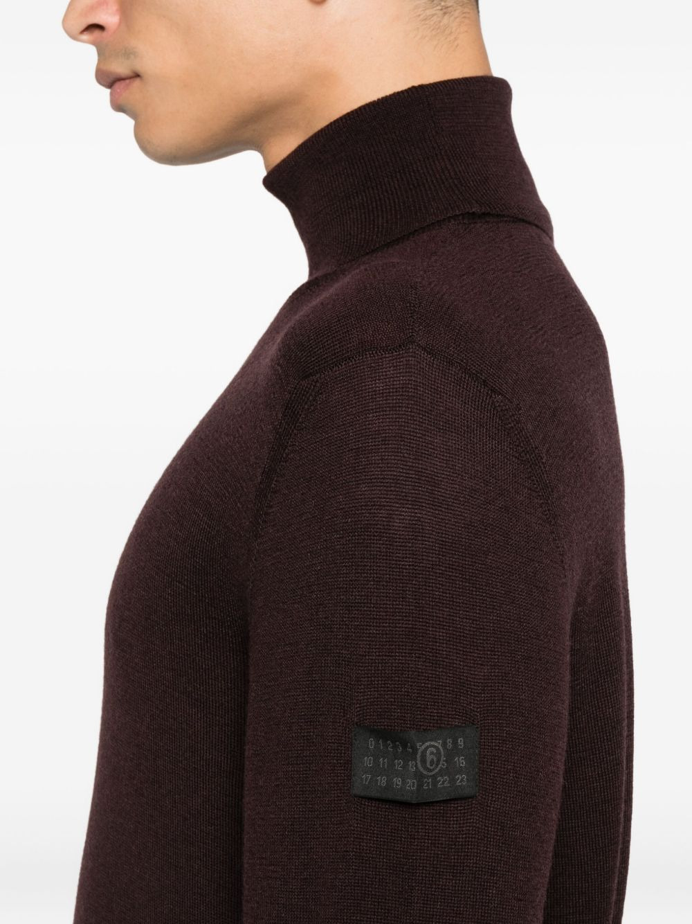 roll-neck panelled sweater - 5