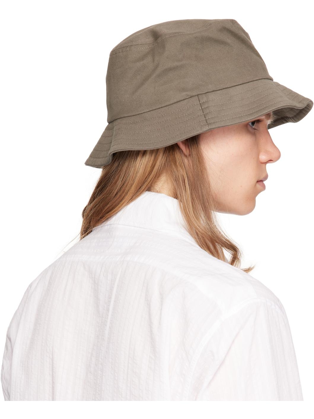 Gray Ami de Coeur Embroidery Bucket Hat - 3